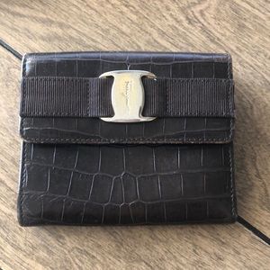 Salvatore Ferragamo Vintage Vara Small Brown Leather Wallet
